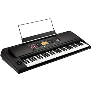 Korg EK-50L Digital Keyboard with 61 Touch Sensitive Keys – Deluxe Model – Black