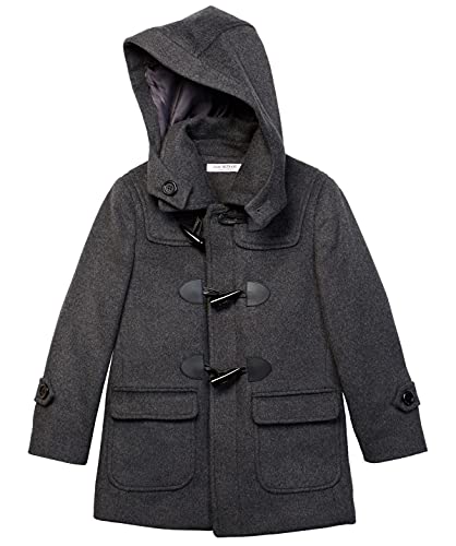 Image of Isaac Mizrahi Boy's 2-20 Solid Wool Toggle Coat with Removable Hood - Colors