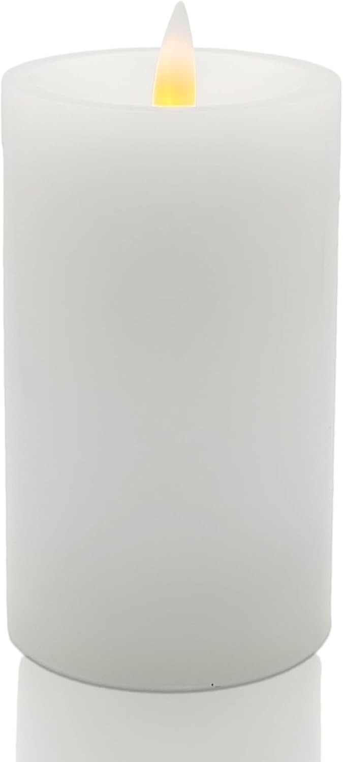 Flameless LED Candles, Realistic Flickering Flame, Set of Multiple (Red, Set of 3 (4",5",6"))