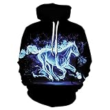 Modedesign: Der Hoodie hat ein interessantes und cooles 3D-Druckdesign, das hell ist und nicht verblasst. Die farbenfrohen Muster verleihen dem Leben Mode und künstlerischen Geschmack.