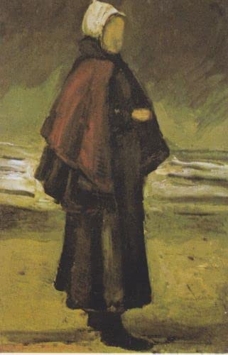 Cuadro sobre lienzo Fischersfrau am Strand de Van Gogh para decoraciones del hogar 60x90cm