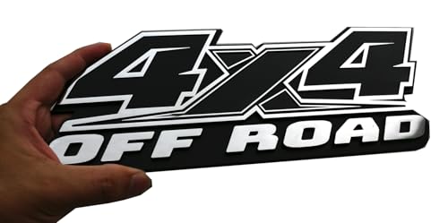 Image of 1Pc 4X4 Off Road Emblems Decal Stickers Auto Decoration Accessories 3D Badge Replacemen for F-150 F-250 F-350 Tacoma Tundra Ram Silverado Truck Pickup (Chrome)