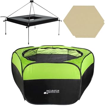 Insta Brooder™ with Vrooder™ Heater Plate - Chicken Pop Up Playpen with Removable Mesh Top - Portable and Foldable Chicken Pen - Indoor Brooder Box for Chicks (36 x 36 x 18 inches)