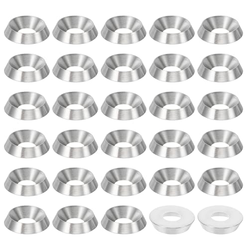 Rondelle de finition M6 PATIKIL en inox 304 massif pour un alignement architectural net, 50pcs