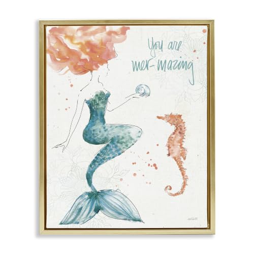 'Mer-Mazing Uplifting Mermaid Phrase'| Framed Giclee Art