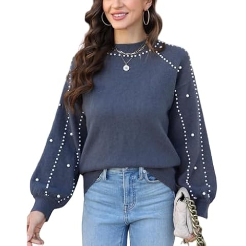 Kedera Women's Long Sleeve Pearl Sweater Cover