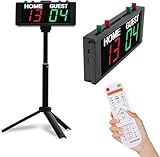 GAN XIN Anzeigetafel Elektronische, Digitale Scoreboard mit Countdown Timer 1,5 Zoll LED Anzeigetafel für Basketball, Badminton Indoor Outdoor Sports