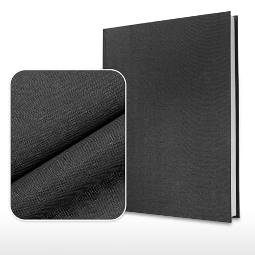 PATIKIL 14x10 Buchbindetuch, 8 Stück Buchumschlag Buchbindetuch Buchbindetuch für Buchbindung Buchkunst Nähen DIY Handwerk, Schwarz/Grau