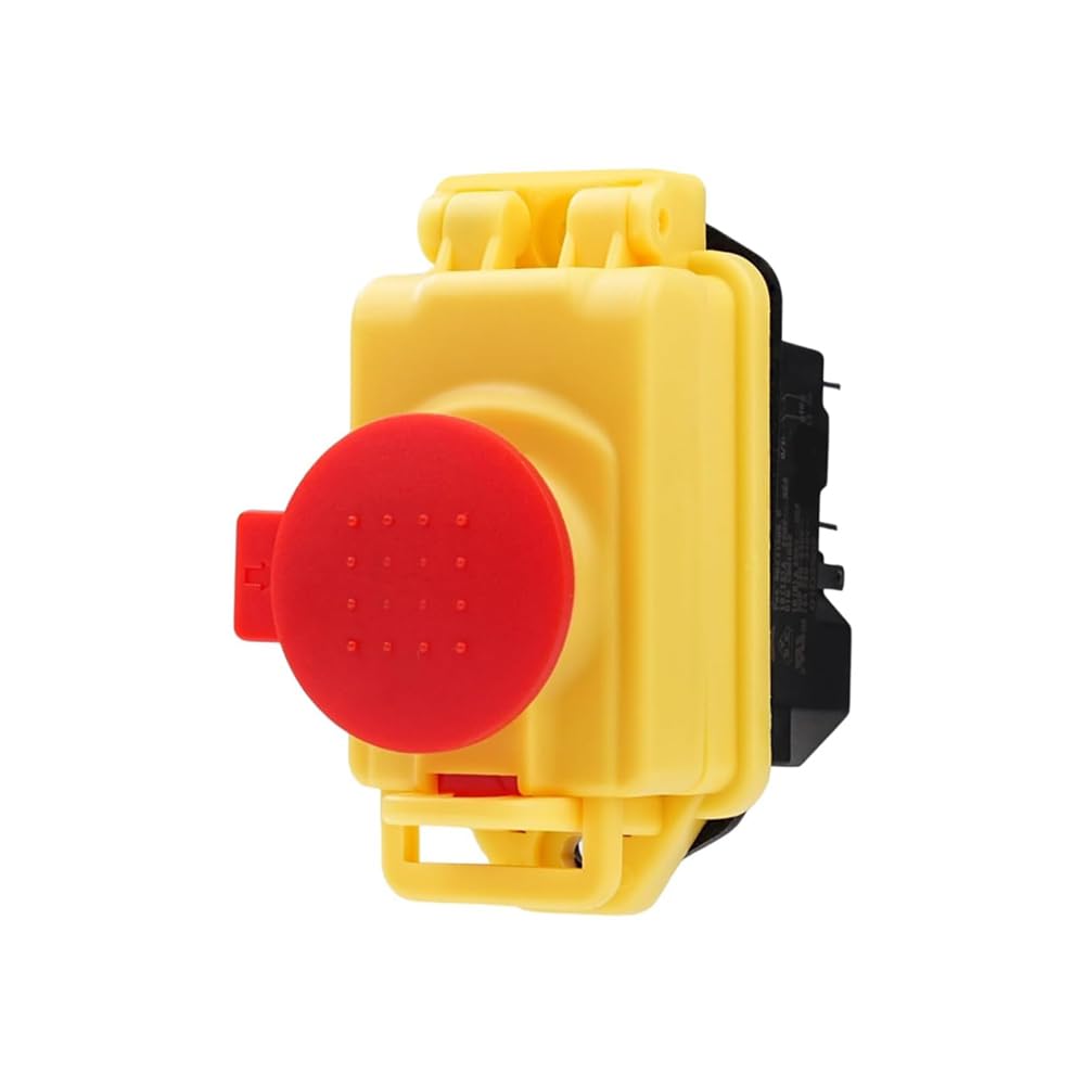 Jnchdghwa As Shown Machine Push Button Switch Kjd17b 5 Pin 250V 16A Electromagnetic Switch Machine Switch Safety Switch Ip55 Waterproof