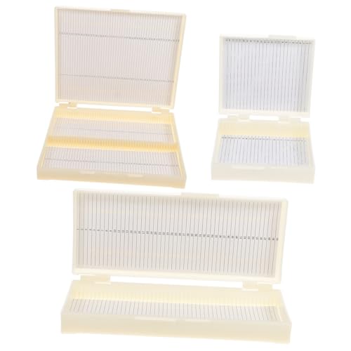 Cabilock Microscope Slide Storage Tray 25/50/100 Slides Storage Box Safe Abs Paper Compact