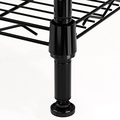 Singaye 3 Shelf Wire Shelving Unit Adjustable Storage Shelving 21.26”W X 11.41”D X 22.83”H (Black) #TOP5