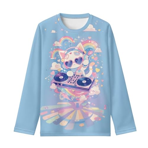 Image of Long Sleeve Shirts for Girls Winter Tops 3-16t Cartoon T Shirts for Fall Clothes