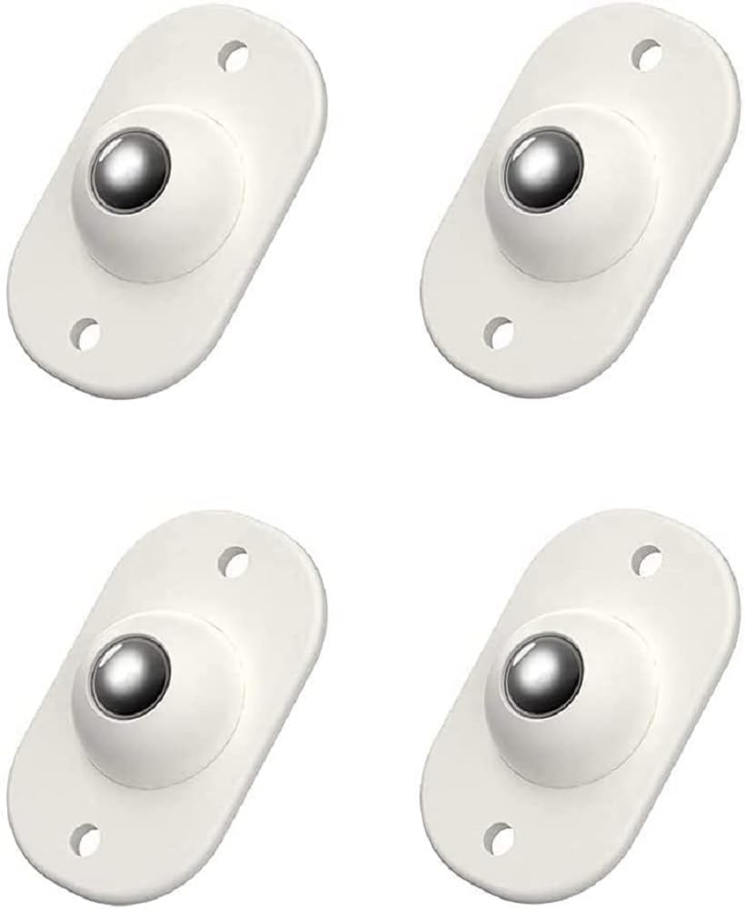 Self-Adhesive Roller Ball Transfer Bearing 4 PCS, 360° Universal Rotation Ball Casters with Adhesive Base & Screw Hole Mounting, Mini Furniture Moving Wheels for Storage Box, Trash Can-picture-32