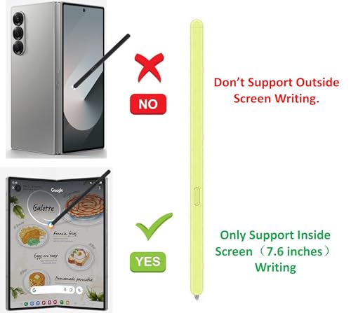 Image of Galaxy Z Fold 6 /5 S Pen Fold Edition Stylus Pen, Slim 1.5mm Pen Tip, 4,096 Pressure Levels for Samsung Galaxy Z Fold 5 /6 5G Phones (Green)
