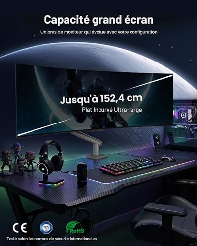 NB Ergonomic Support Ecran PC Ultrawide pour 32-60 Pouces, Charge 20 kg – vue 2