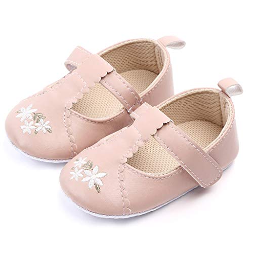 GorNorriss Baby Girls' Retro Leather Button Mary Jane Shoes- Toddler Sneakers Prewalker Wedding Dress Shoes