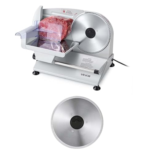 VEVOR Trancheuse Électrique, Trancheuse à Jambon et Viande avec Épaisseur de Coupe Réglable...