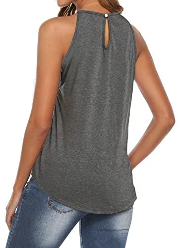 Bluetime Halter Tops for Women Sexy Sleeveless Lace Crochet Dressy Flowy Tank Top Cute Summer Shirts