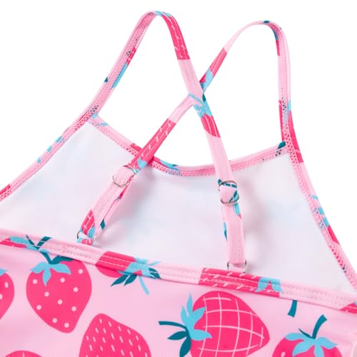 Image of Girls Swimsuit One-piece Bikini Set Two Sets Matching Bathing Suits 2-6T Adjustable Strap Summer Beach