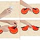 Welsberg 2er Pack Doppelsaugheber 100 kg Hebekapazität Glasheber Glassauger Vakuumheber Saugheber mit 2 Saugnäpfen, orange