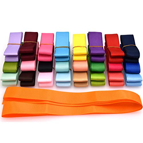 25 cintas de grogrén de 50 m, cinta decorativa para regalo, para manualidades, bodas, Navidad, cinta de regalo (A)