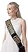 Black Satin"Birthday Sash" with Gold Glitter by Birthdays Gone Wild Birthday Girl Sash