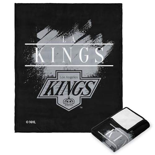 Northwest NHL Los Angeles Kings Silk Touch Throw Blanket, 50" x 60", Vintage Hockey