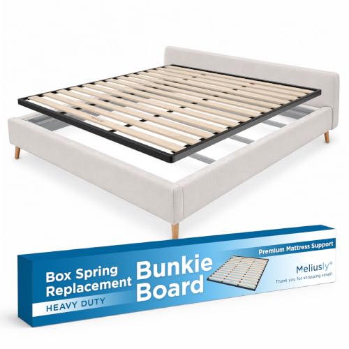 Meliusly Bunkie Board King Size (75.3x79.3) Heavy Duty Bed Board Under 3 Spacing Bed Slats Low Profile Box Spring Replacement Flat Bed Support Board