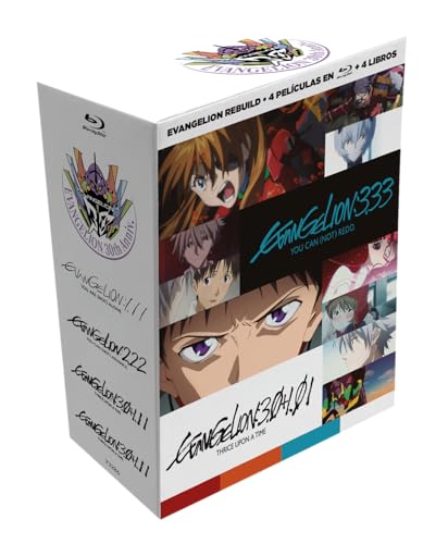 Evangelion Rebuild. 1.11 · 2.22 ·3.33 · 3.0+1.11. Colección Completa de Peliculas. Blu-ray.