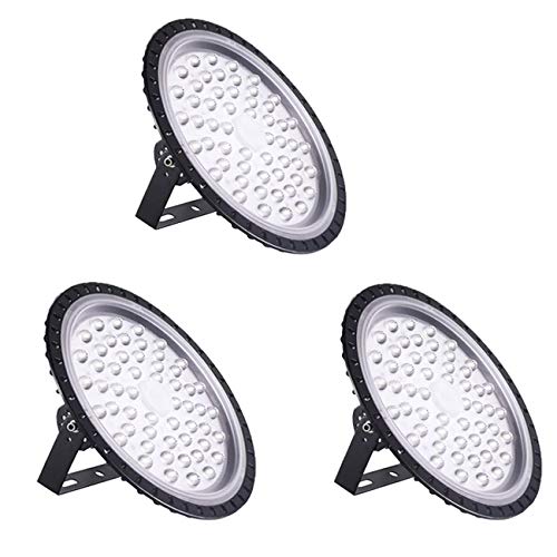 200W UFO LED High Bay Light lamp Factory Warehouse Industrial Lighting 10000 Lumen 6000-6500K IP65 Warehouse LED Lights- Commercial Bay Lighting for Garage Factory Workshop Gym (200W 3)