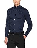 camisas hombre elegantes tommy hilfiger Camisa de manga larga de color azul marino. Cierre con botones. Corte slim fit.