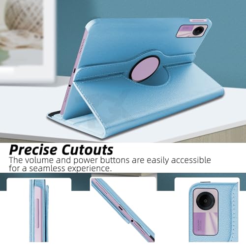 Image of TGK Rotating Cover for Redmi Pad SE 11 inch 360 Degree Leather Flip Case (Sky Blue)