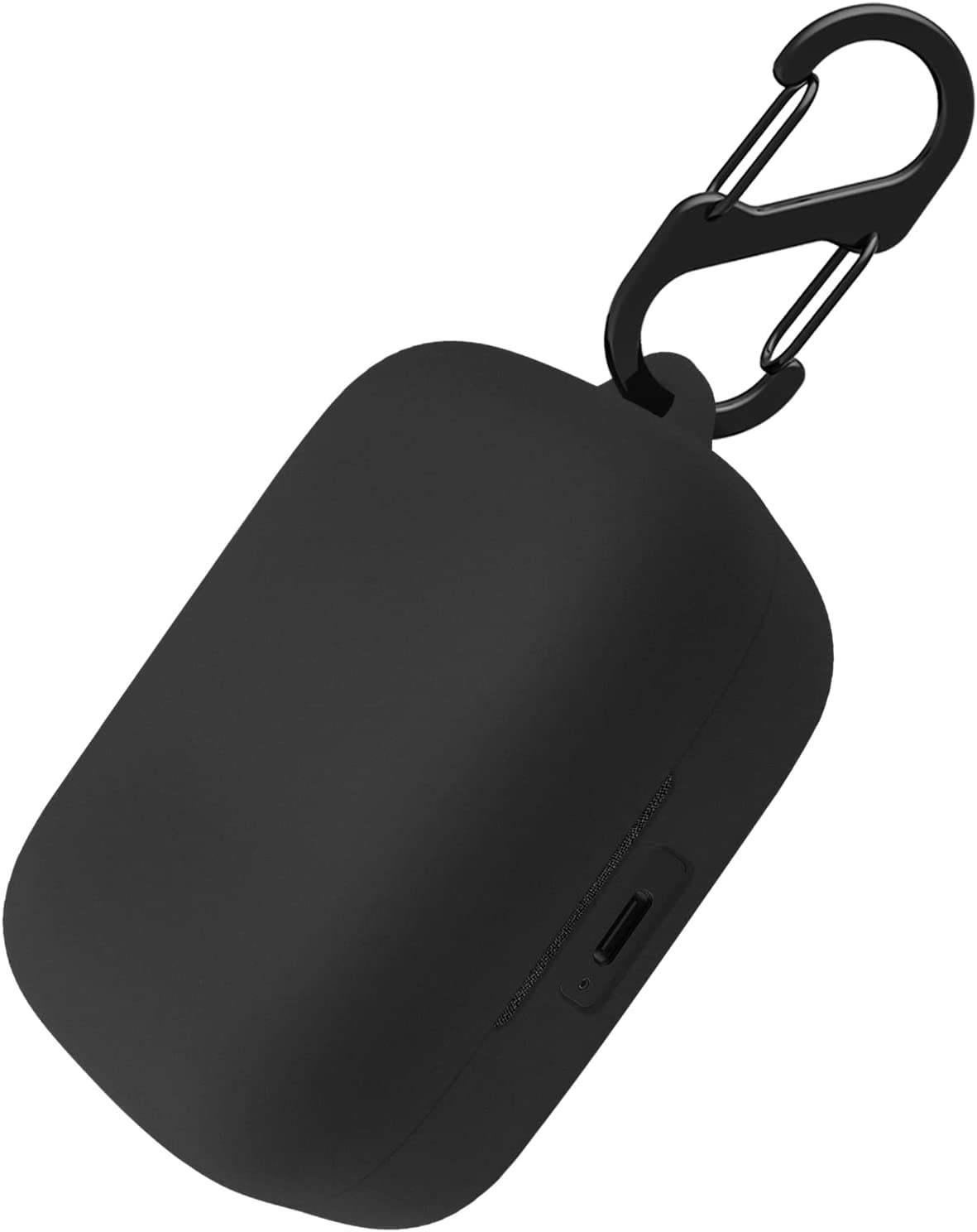 Protective Cover Silicone Case Compatible with Sennheiser Momentum TrueWireless 3, Protective Cover with Keychain (Black)