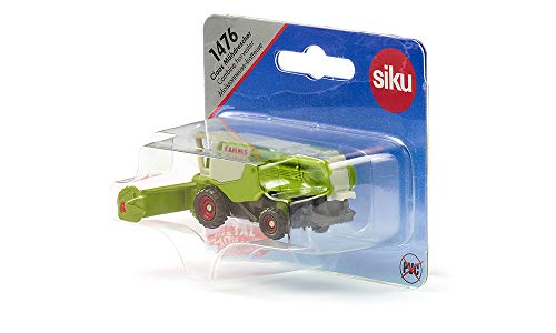 siku 1476, Moissonneuse-Batteuse Claas, Métal/Plastique, Vert, Rabatteur Mobile, Tuyau De Réservoir Pivotant