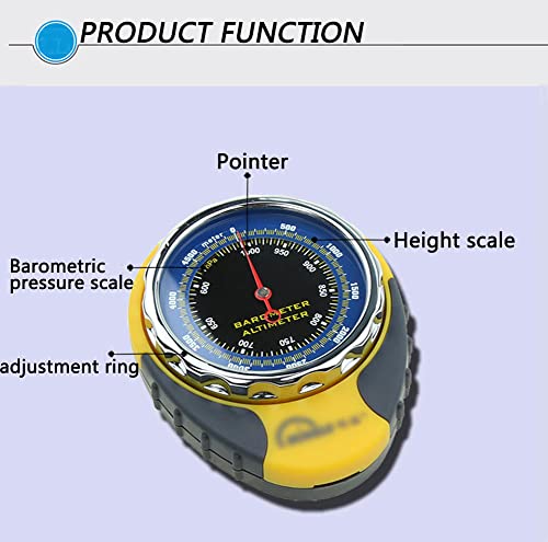 Foto von JINYISI Höhenmesser, 4-in-1-ABS-Höhenmesser, Outdoor-Bergsteiger-Zubehör, Höhenmesser, Kompass, Outdoor-Bergsteigerzubehör