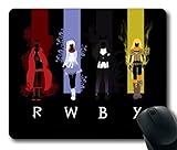 Nueva costumbre fascinantes ratón Pad con Monty Oum montyoum RWBY Ruby Rose Weiss Schnee Blake Belladonna Yang Xiao largo antideslizante goma de neopreno tamaño estándar 22,86 cm (220 mm) X 7 cm (180 mm) X 1/8 (3 mm) escritorio Mousepad Laptop Mousepads cómodo alfombrilla para ratón de ordenador
