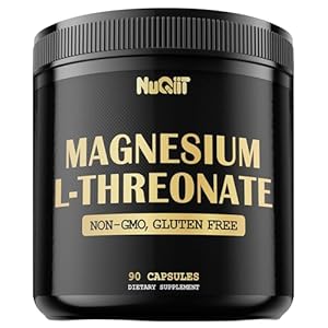Magnesium L-Threonate 1500mg with 10% Pure Elemental Magnesium Compound Supplement – 90 Capsules – Impressive Benefits for Support Comfortable Mood, Brain Health, Focus