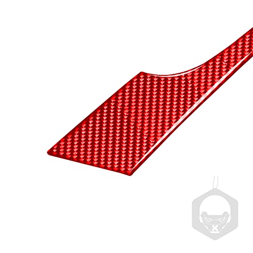 Uoada Red Real Carbon Fiber Car Interior Accessories Door Pull Push Handle Cap Cover Trim Door Inner Armrest Panel Decorative Decals Sticker For Mazda 3 Axela Mazdaspeed 3 2010-2013 #TOP4