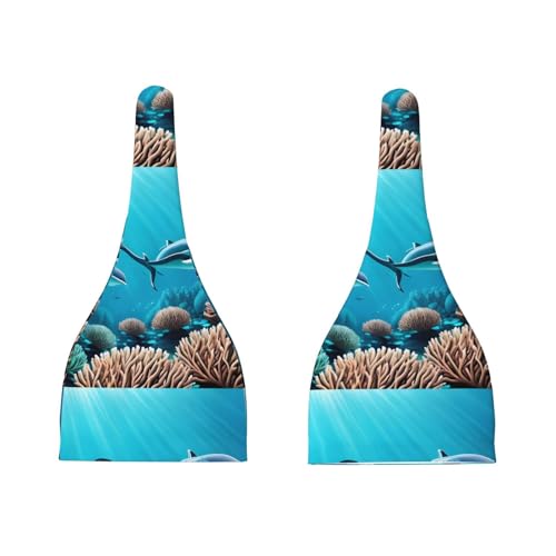 Baby Beanie Deep Sea Whales Knotted Hat - Soft, Warm, Comfortable, Headwear for Newborns, 0-6 Months Black3