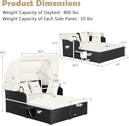 Luxury Outdoor Daybed with Canopy