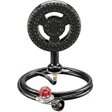 veralune High-Pressure Propane Burner Head, Cast-Iron Round Burner Head, Replacement Burner Head with 20 PSIG...