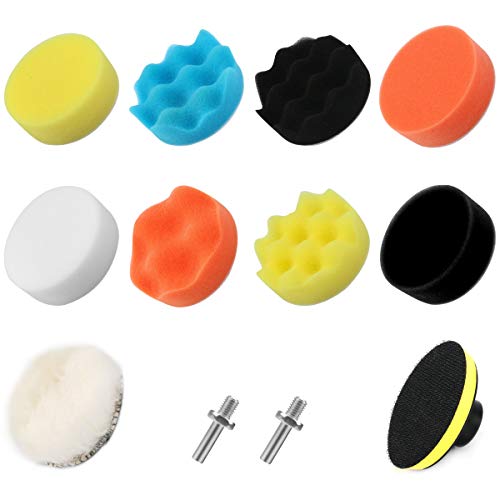 image for VERONES Car Foam Drill Polishing Pad Kit 25 PCS 3 Inch/80mm Buffing Pa