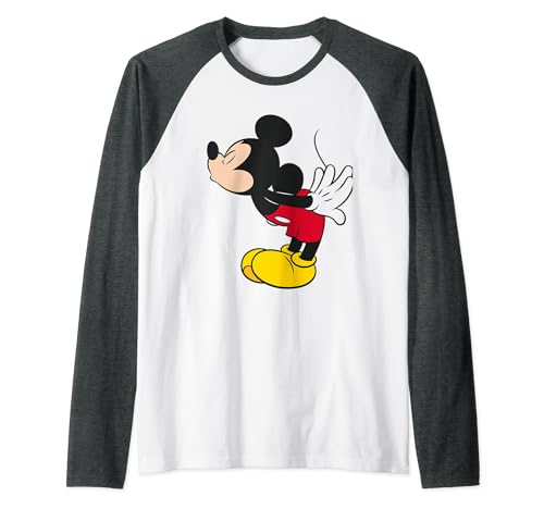 Image of Mickey Mouse Split Kiss Raglan Baseball Tee