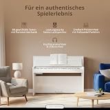 Classic Cantabile UP-1 WM Upright pianino elektryczne, białe, matowe, 7 1/4 oktawy