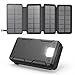 A ADDTOP Solar Power Bank - 25000 mAh Solar PowerBank mit 4 Solarpanels - 3.0A Schnelllade Ladegerät Tragbare Akkupack Externe Handyakkus mit 3 Ausgangs für Smartphone Tablet