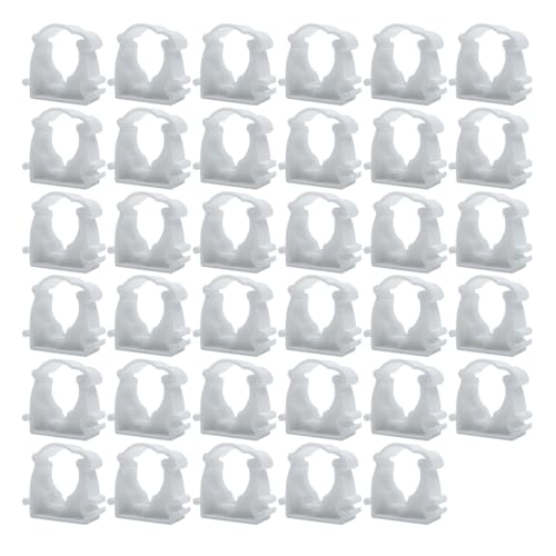 HLIWS Pipe Clamps,35 Stücke Innendurchmesser 20mm schlauchschellen pool,Plastik Befestigungsschelle,for Pipes Diameter 20 mm(weiß)