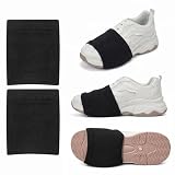 2 Paar Tanzsocken, Tanzsocken Damen Drehsocken Turnen über Turnschuhen Tanzschuhüberzüge für Tänzer Tanzzubehör für Pivots und Turns auf Holzböden Drehungen Ballettausrüstung(Schwarz,Damen und Herren)