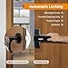 BEAMNOVA Commercial Door Push Bar Panic Exit Device with Alarm Exterior Lever Roller Strike Plate End Cap Lock Key Set for 27.5 to 41 inches Wide Door, Black