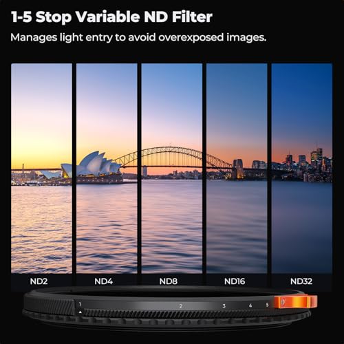 Image of K&F CONCEPT 40.5mm True Color Variable Fader ND2-32 ND Filter and CPL Circular Polarizing Lens Filter in 1 for Camera Lens Neutral Density Polarizer Filter (Nano-X Series)