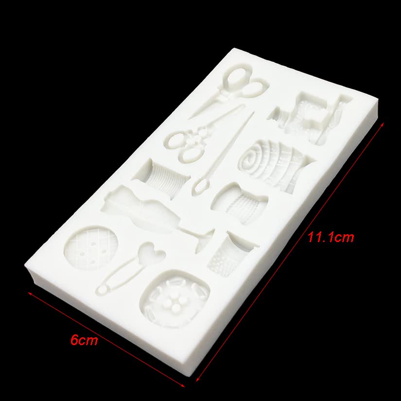 hdhuad 1 Confezione di Forbici per Cucire Abiti firmati Stampo in Silicone Bordo Torta Nuziale Torta Fondente Che Decora stampi in Argilla Fai da Te